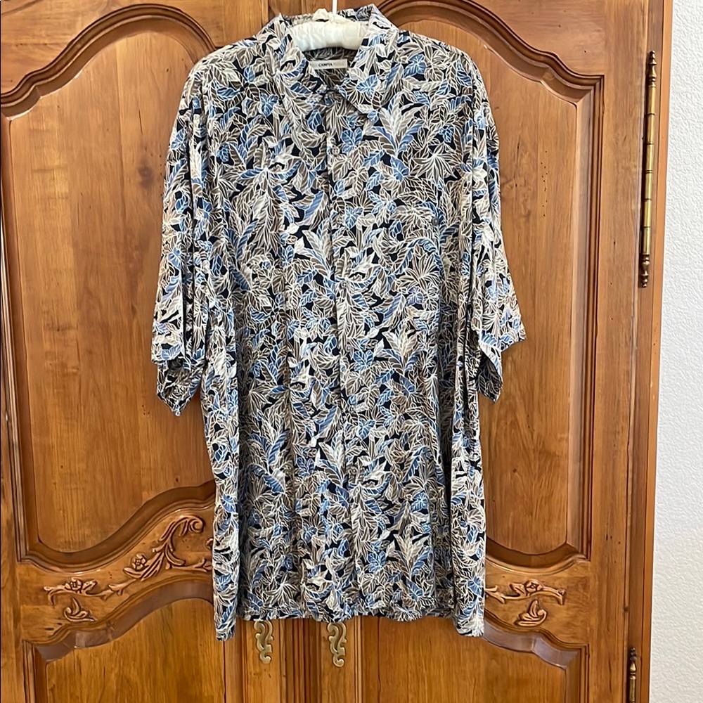 Moda Campia  Leaf print Button-Up Shirt